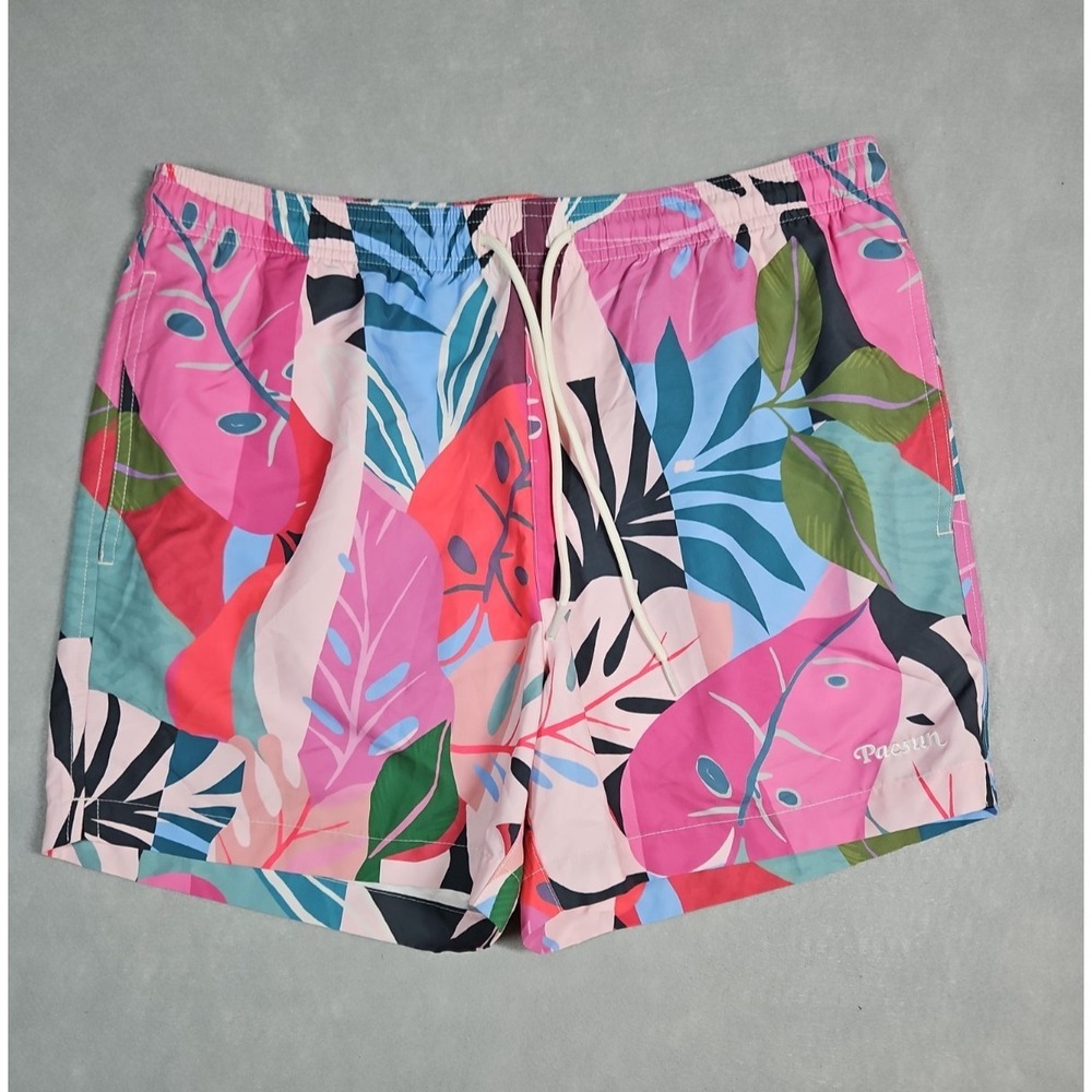 Pacsun‎ Mens Tropical Floral Lined Swim Trunks Board Shorts Size Medium NWT